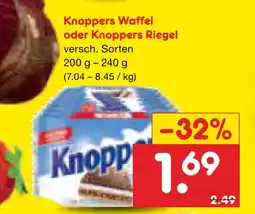 Netto Marken-Discount Knoppers knoppers waffel oder knoppers riegel Angebot