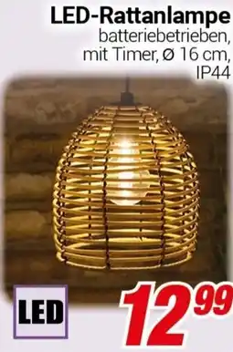 CENTERSHOP LED-Rattanlampe Angebot