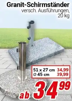 CENTERSHOP Granit-Schirmständer Angebot