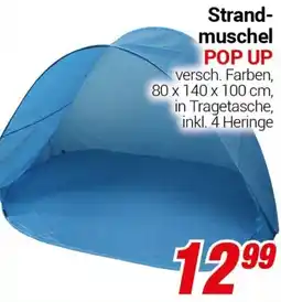 CENTERSHOP Strandmuschel POP UP versch. Farben Angebot