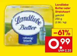 Netto Marken-Discount Landliebe Butter oder Streichzart Angebot