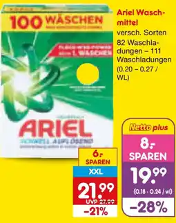 Netto Marken-Discount Ariel Waschmittel Angebot