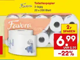 Netto Marken-Discount Favora Toilettenpapier Angebot