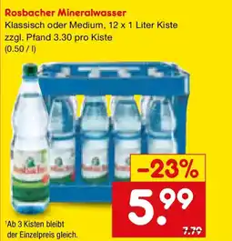 Netto Marken-Discount Rosbacher Mineralwasser Angebot