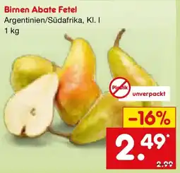 Netto Marken-Discount Birnen Abate Fetel Angebot
