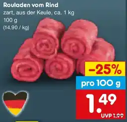 Netto Marken-Discount Rouladen vom Rind Angebot