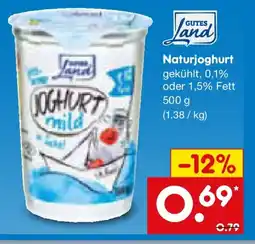 Netto Marken-Discount GUTES Land Naturjoghurt Angebot