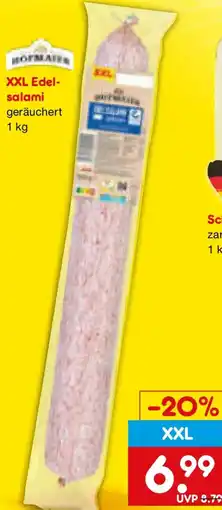 Netto Marken-Discount Hofmaier XXL Edelsalami Angebot