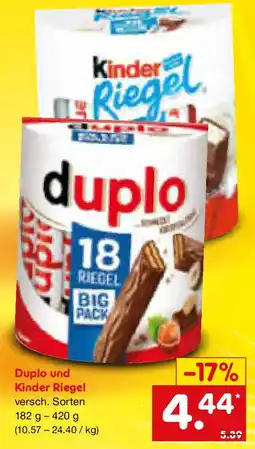 Netto Marken-Discount Duplo und Kinder Riegel Angebot