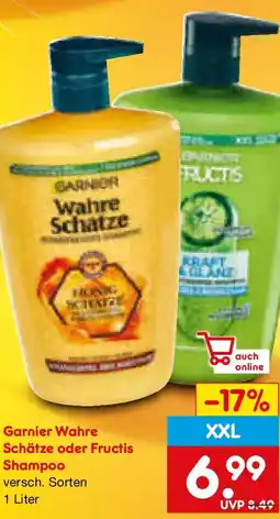 Netto Marken-Discount Garnier Wahre Schätze oder Fructis Shampoo Angebot