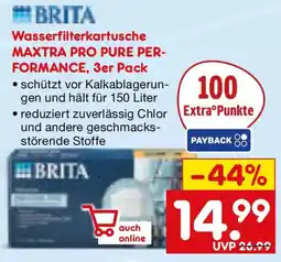 Netto Marken-Discount BRITA Wasserfilterkartusche MAXTRA PRO PURE PER- FORMANCE Angebot