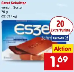 Netto Marken-Discount Eszet Eszet Schnitten versch. Sorten Angebot