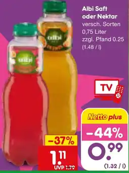 Netto Marken-Discount Albi Saft oder Nektar Angebot
