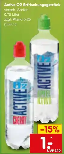 Netto Marken-Discount Active O2 Erfrischungsgetränk Angebot
