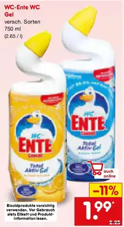 Netto Marken-Discount WC-Ente WC Gel Angebot
