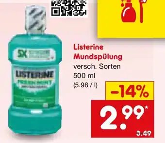 Netto Marken-Discount Listerine Mundspülung Angebot