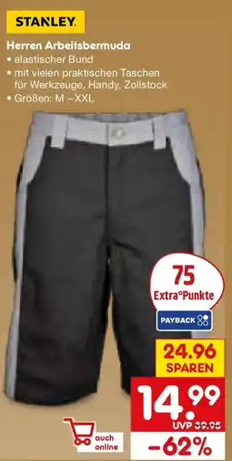 Netto Marken-Discount STANLEY Herren Arbeitsbermuda Angebot