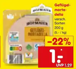 Netto Marken-Discount Hofmaier Geflügelmortadella Angebot