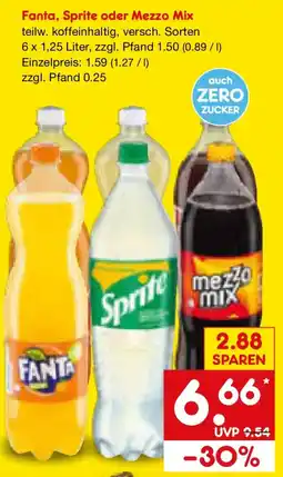 Netto Marken-Discount Fanta, Sprite oder Mezzo Mix Angebot