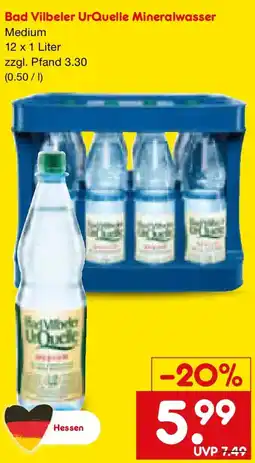 Netto Marken-Discount Bad Vilbeler UrQuelle Mineralwasser Angebot