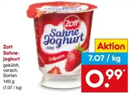 Netto Marken-Discount Zott Sahnejoghurt Angebot