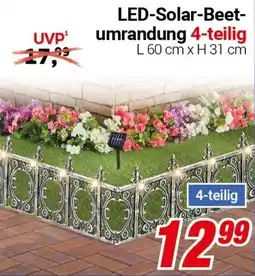CENTERSHOP LED-Solar-Beetumrandung 4-teilig Angebot