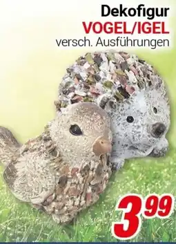 CENTERSHOP Dekofigur VOGEL/IGEL Angebot