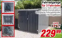 CENTERSHOP Fahrradgarage für 3 Fahrräder Angebot