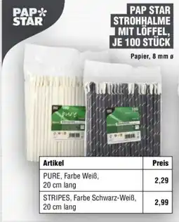 Handelshof PAP STAR STROHHALME MIT LÖFFEL, JE 100 STÜCK Angebot