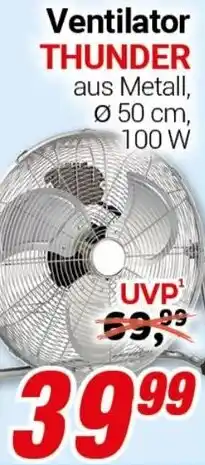 CENTERSHOP Ventilator THUNDER Angebot