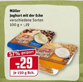 REWE Müller Joghurt mit der Ecke 150g Becher Angebot