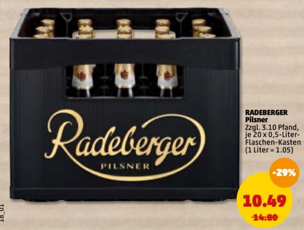 Radeberger Pilsner 20x0,5L Angebot bei PENNY