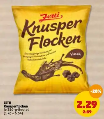 PENNY Zetti Knusperflocken 350g Beutel Angebot