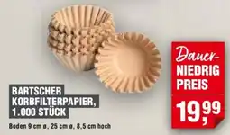 Handelshof BARTSCHER KORBFILTERPAPIER, 1.000 STÜCK Angebot