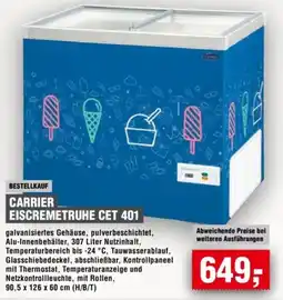 Handelshof CARRIER EISCREMETRUHE CET 401 Angebot