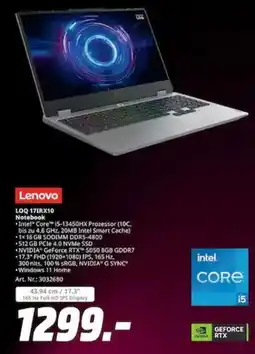 MediaMarkt Lenovo Notebook LOQ 17IRX10 Angebot