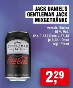 Handelshof JACK DANIEL'S GENTLEMAN JACK MIXGETRÄNKE Angebot