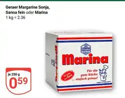Globus Geraer Margarine Sonja, Sanna fein oder Marina Angebot