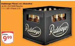 Globus RADEBERGER Pilsner oder Alkoholfrei Angebot