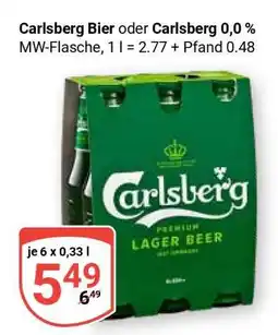 Globus Carlsberg Bier oder Carlsberg 0,0 % Angebot