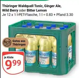 Globus Thüringer Waldquell Tonic, Ginger Ale, Wild Berry oder Bitter Lemon Angebot