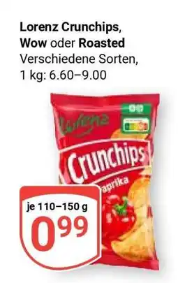 Globus Lorenz Crunchips, Wow oder Roasted Angebot