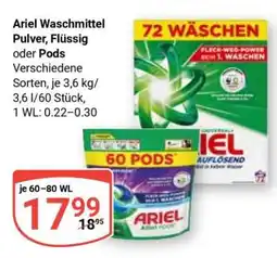 Globus Ariel Waschmittel Pulver, Flüssig oder Pods Angebot