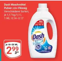 Globus Dash Waschmittel Pulver oder Flüssig Angebot