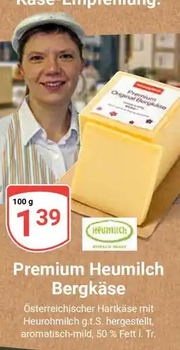Globus Premium Heumilch Bergkäse Angebot