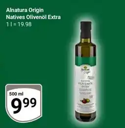 Globus Alnatura Origin Natives Olivenöl Extra Angebot