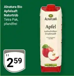 Globus Alnatura Bio Apfelsaft Naturtrüb Angebot