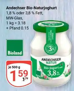 Globus Andechser Bio Naturjoghurt Angebot