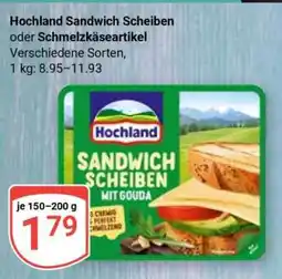 Globus Hochland Sandwich Scheiben oder Schmelzkäseartikel Angebot