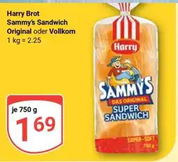 Globus Harry Brot Sammy‘s Sandwich Original oder Vollkorn Angebot